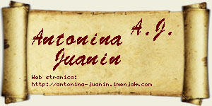 Antonina Juanin vizit kartica